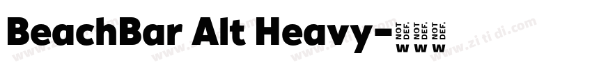 BeachBar Alt Heavy字体转换